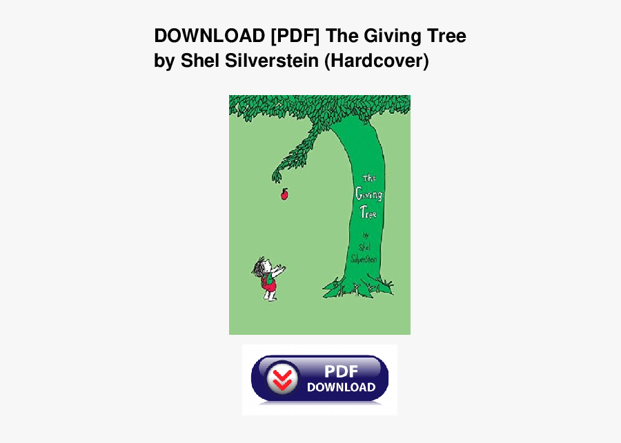 Giving Tree Book Cover, Transparent Clipart