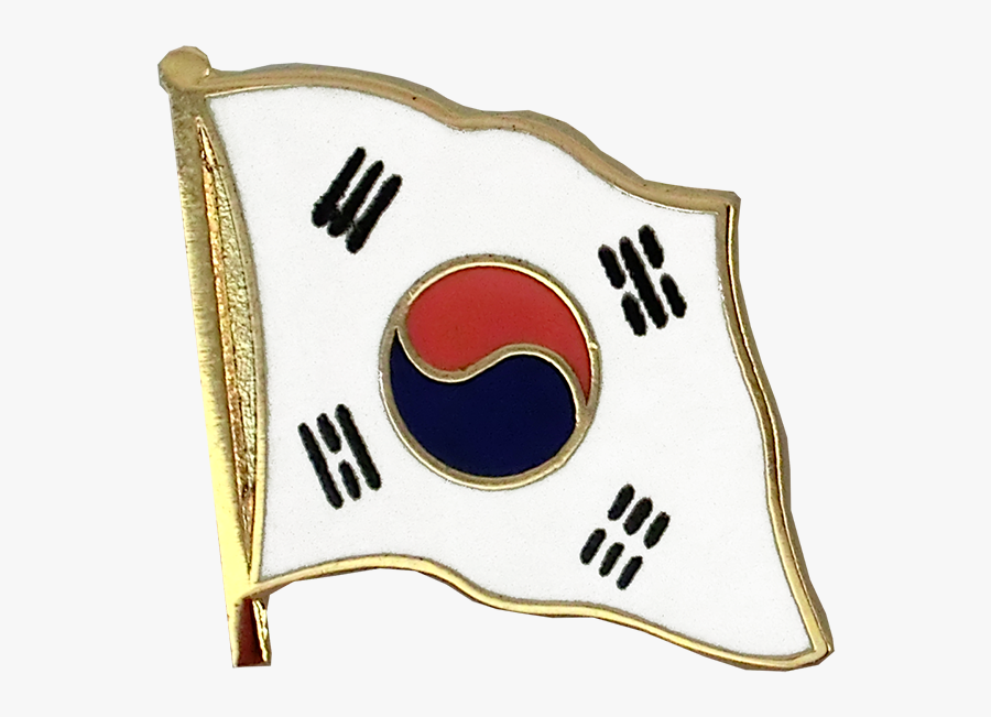 Korean Flag Pin Best Picture Of Imagesco - South Korea Flag, Transparent Clipart