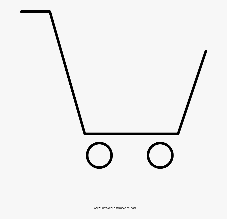Grocery Cart Coloring Pages Shopping Cart Coloring - Line Art, Transparent Clipart