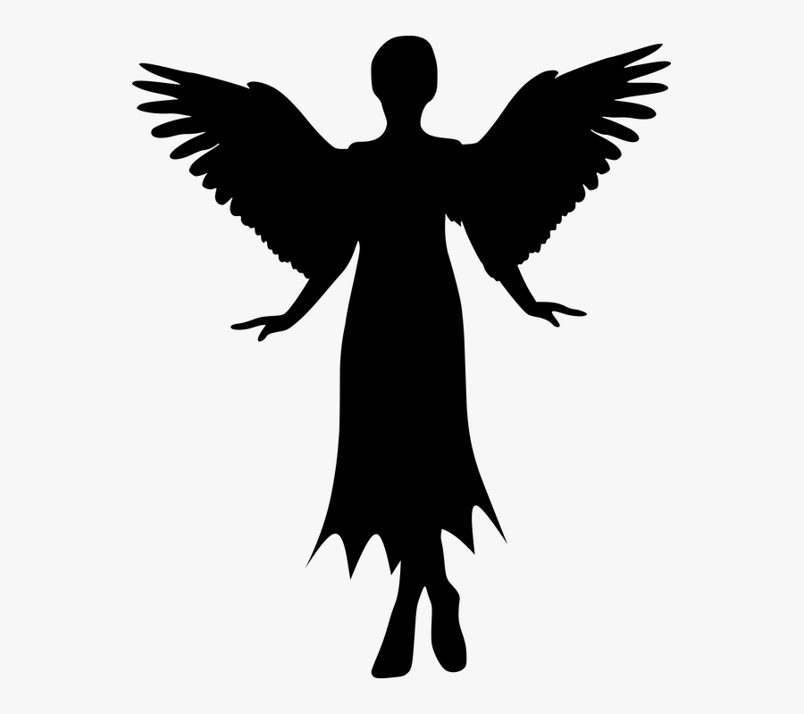 Angel, Woman, Spirit, Feathers, Flying, Female, Girl - Angel Silhouette Png, Transparent Clipart