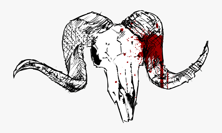 Transparent Goat Skull Png - Illustration, Transparent Clipart