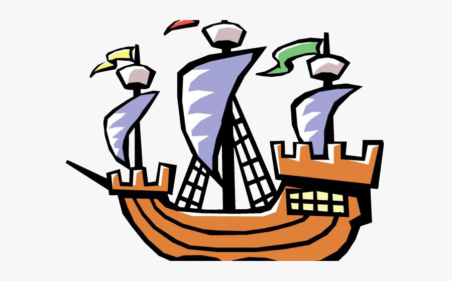 Sailing Ship Clipart Labor Day - Christopher Columbus Ship Clipart, Transparent Clipart