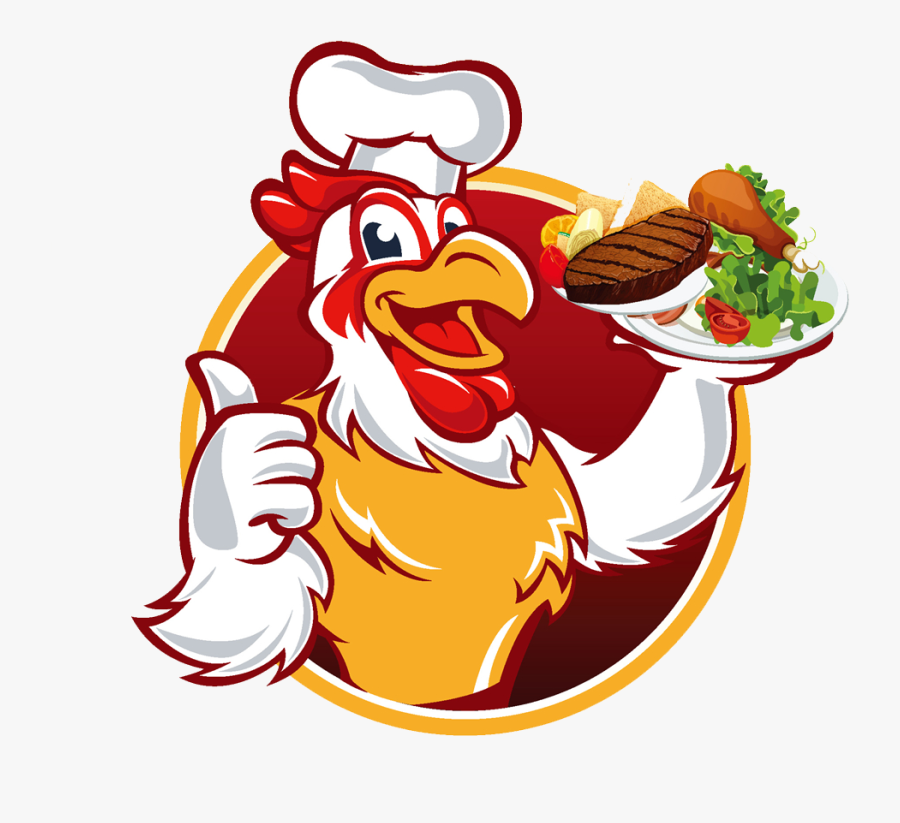 Chicken Meat Chef Cartoon - Chicken Chef Logo Png, Transparent Clipart