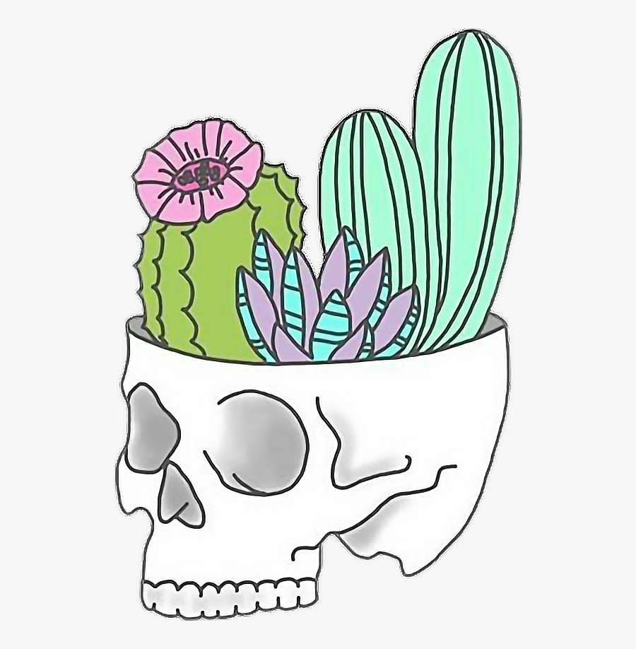 Hd Skull Sticker Karla - Stickers Pines Tumblr Png, Transparent Clipart