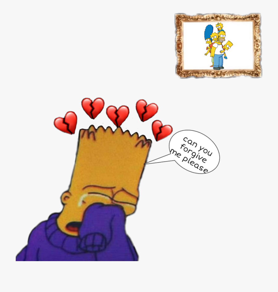 Draw Bart Simpson Sad , Free Transparent Clipart - ClipartKey