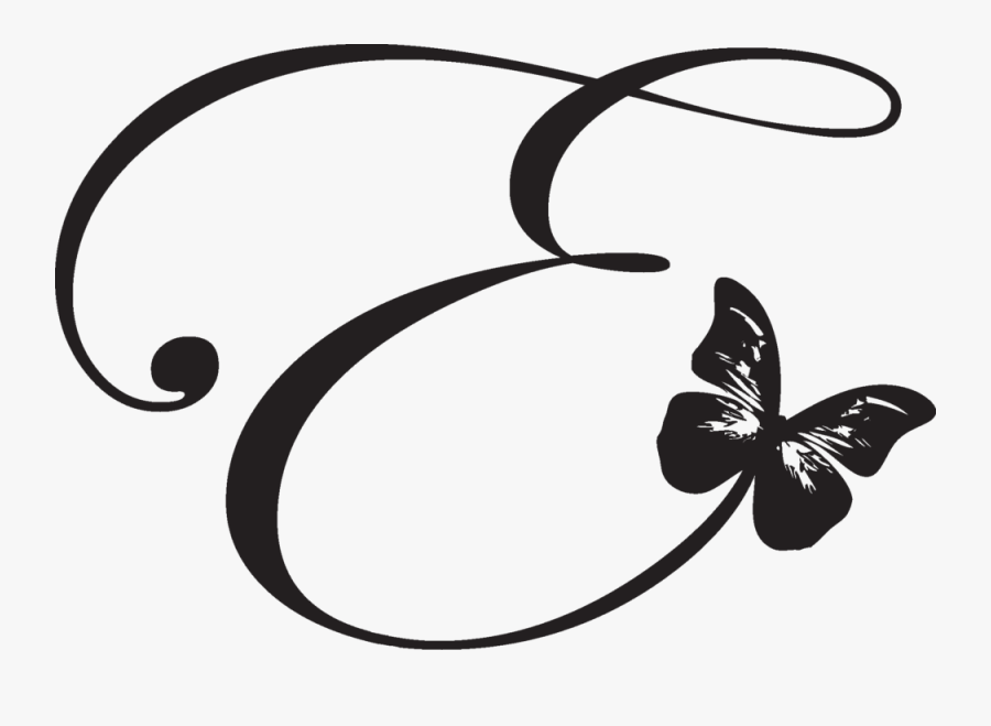 Debutante Clip Art - Letter E In Cursive, Transparent Clipart