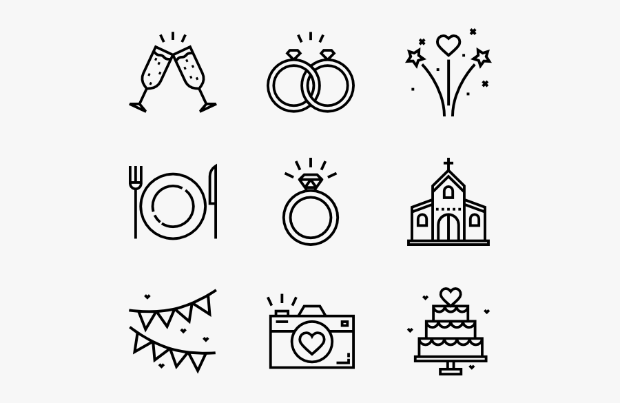 Wedding Icon Vector Png, Transparent Clipart