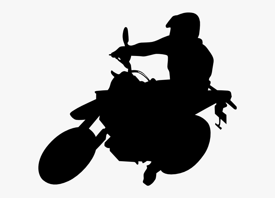 Motorcycle Clipart Motorcycle Driver - Motorcycle Rider Silhouette Transparent, Transparent Clipart