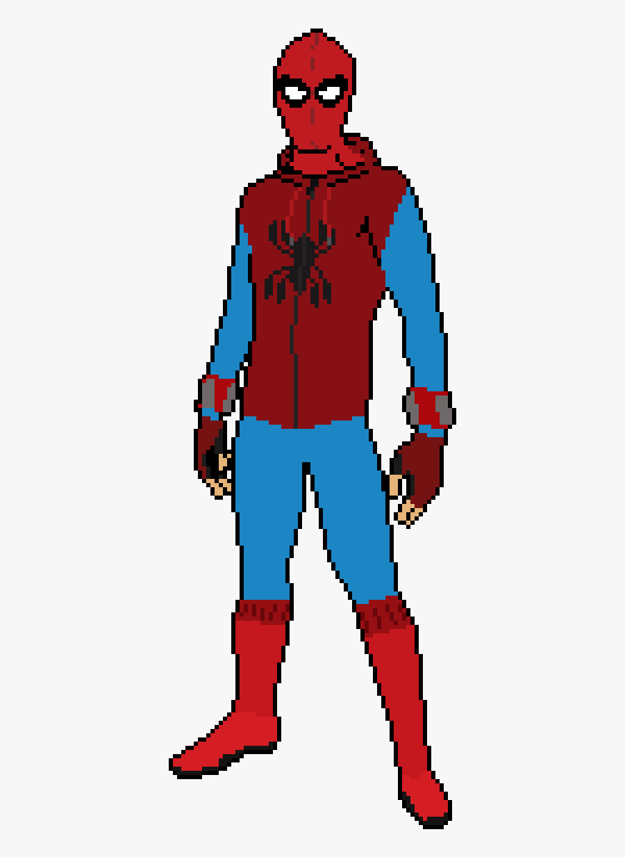 Drawn Spider Man Suit - Homemade Suit Spiderman Homecoming Drawing, Transparent Clipart