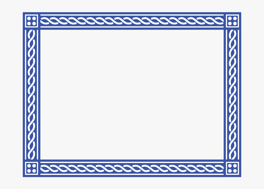 Transparent Certificate Border Design Png - Certificate Border Design Blue, Transparent Clipart