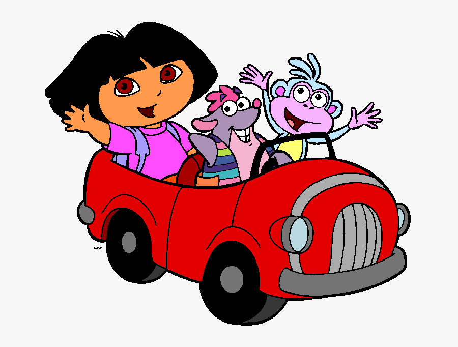 Dora The Explorer In Car, Transparent Clipart