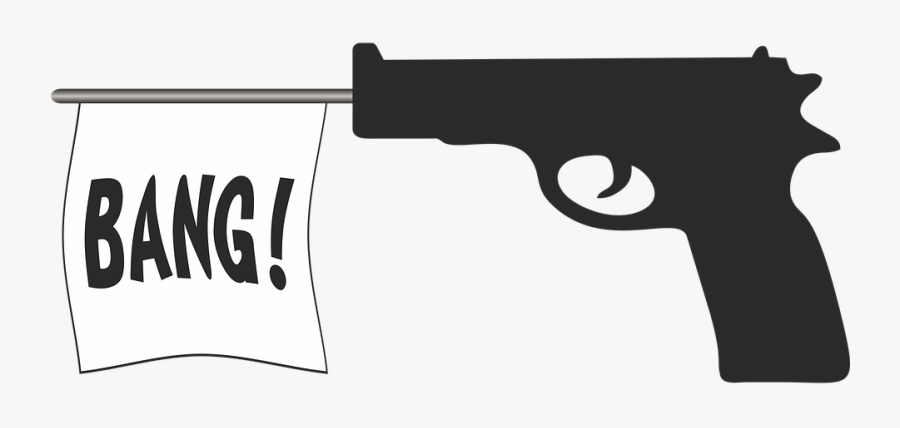 Cartoon Gun Shooting Bullets, Transparent Clipart
