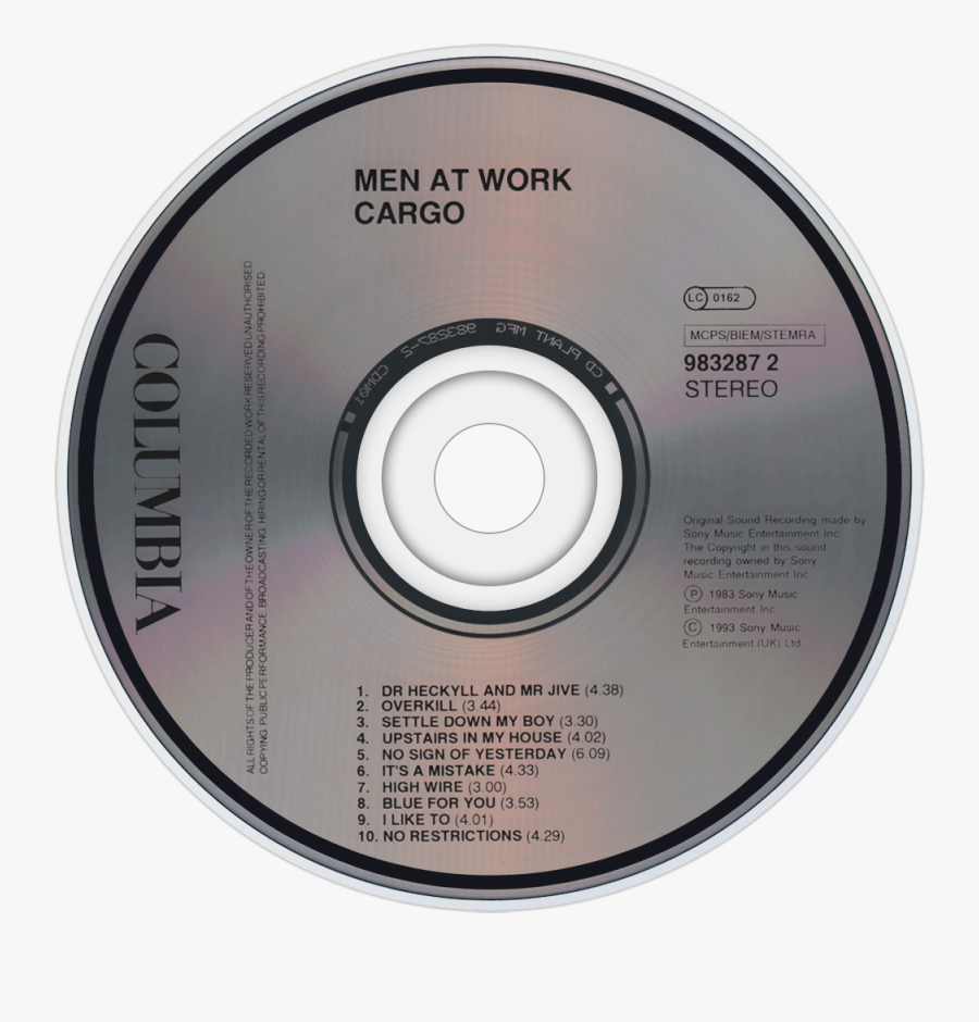 Men At Work Cargo Cd, Transparent Clipart