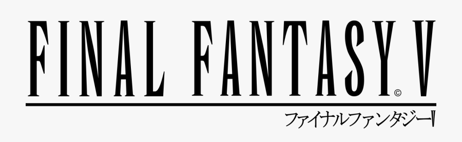 Final Fantasy V Logo With Japanese Name - Final Fantasy Logo Png, Transparent Clipart