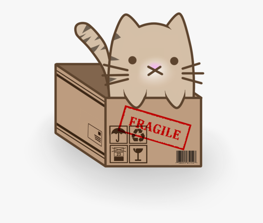 Clipart Library Stock Catgirl Anime Kitten Cartoon - Anime Cat In A Box, Transparent Clipart