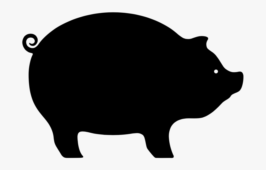 Hd Pig Silhouette Png, Transparent Clipart