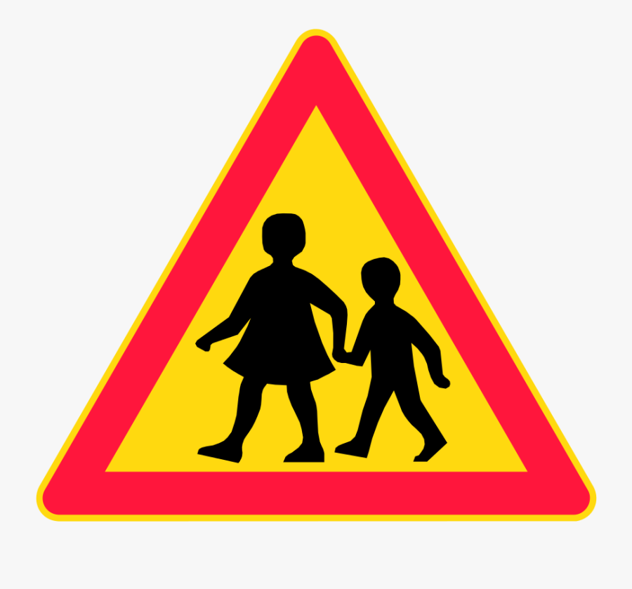 Around Binfield Primary School - Children Crossing Sign Png, Transparent Clipart