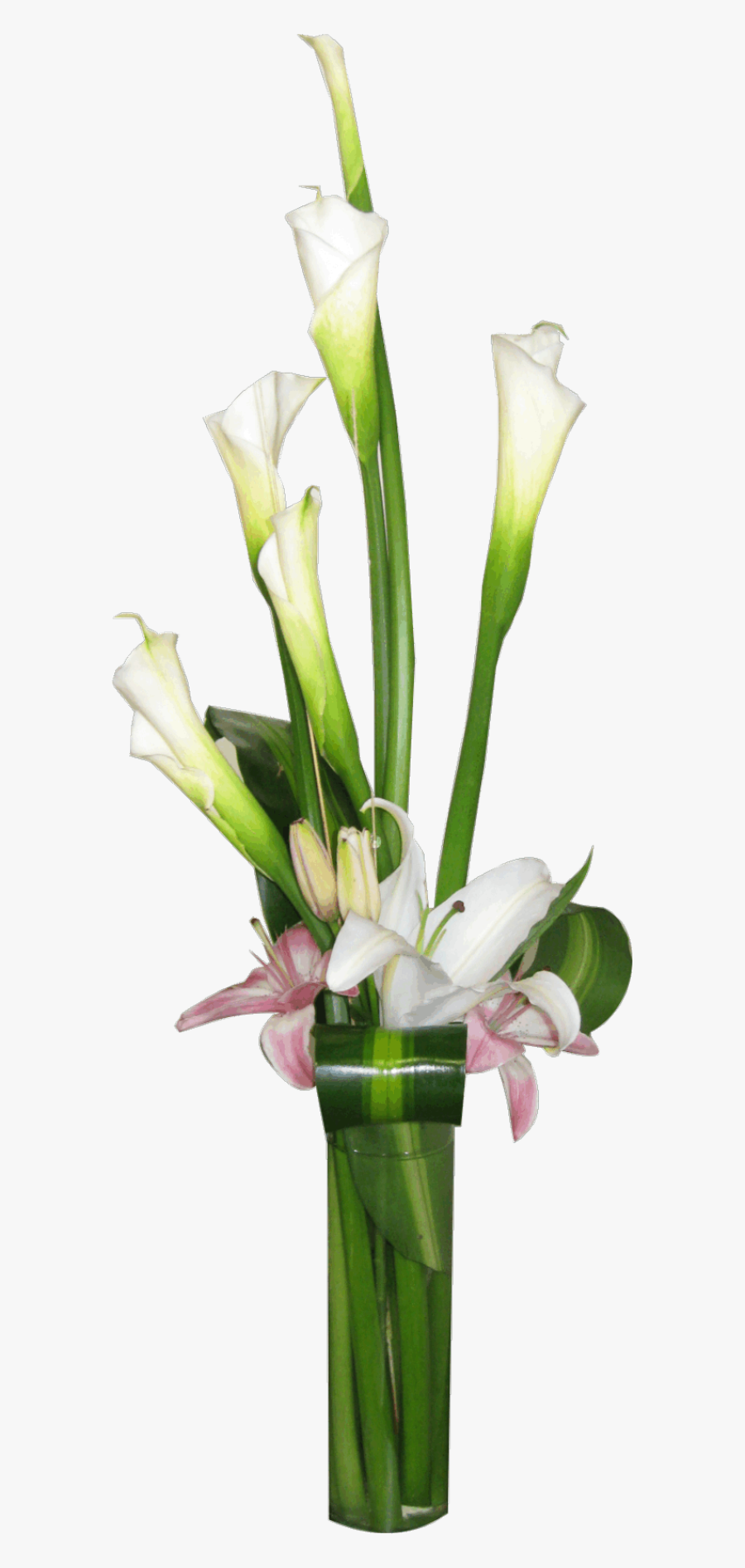 Calla Lily Flower Arrangements - Transparent Modern Flower Vase Png, Transparent Clipart