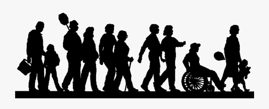 Group Of People Walking Png - Crop Walk, Transparent Clipart