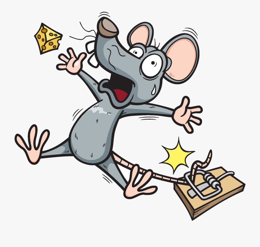 Clip Art Amid Trap Clipart - Cartoon Mouse In Trap, Transparent Clipart