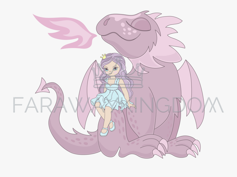 Dragon Vector Png -princess Dragon Birthday Party Cartoon - Cartoon Dragon Girl, Transparent Clipart