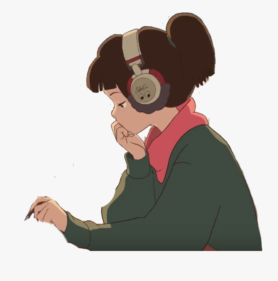 #lofi #study #girl #niche #meme #aesthetic #art #lofistream - เพล ลิ ส ต์ เพลง, Transparent Clipart