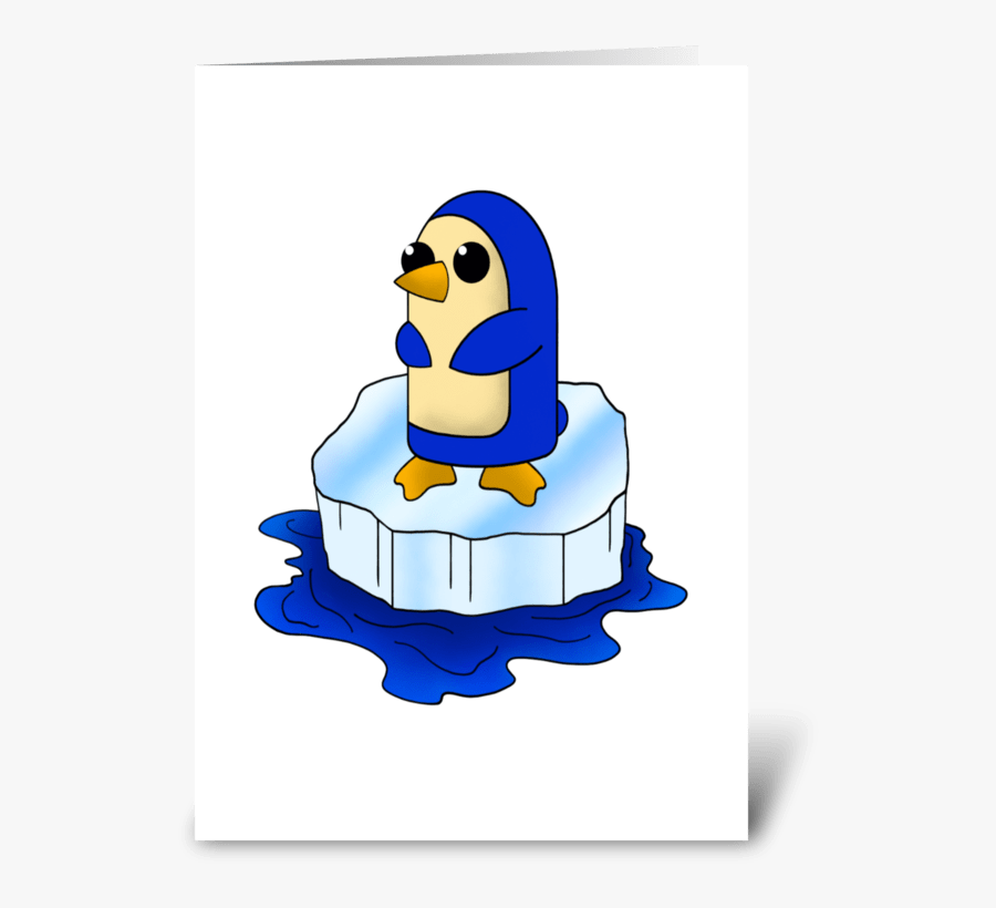 Adorable Baby Penguin Greeting Card - Cartoon, Transparent Clipart