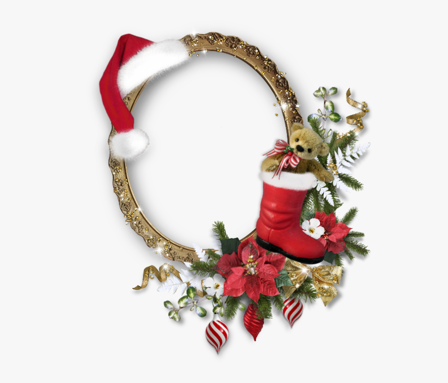 Tube Cadre De Noel Page Clipart , Png Download - Cadre Photos Noel Rond, Transparent Clipart