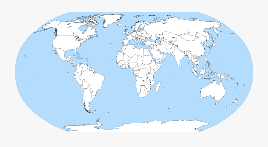 Clip Art Blank World Map - Blank Political Map Of World Pdf, Transparent Clipart
