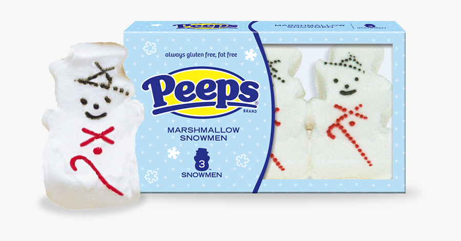 Marshmallow Snowman Peeps, Transparent Clipart