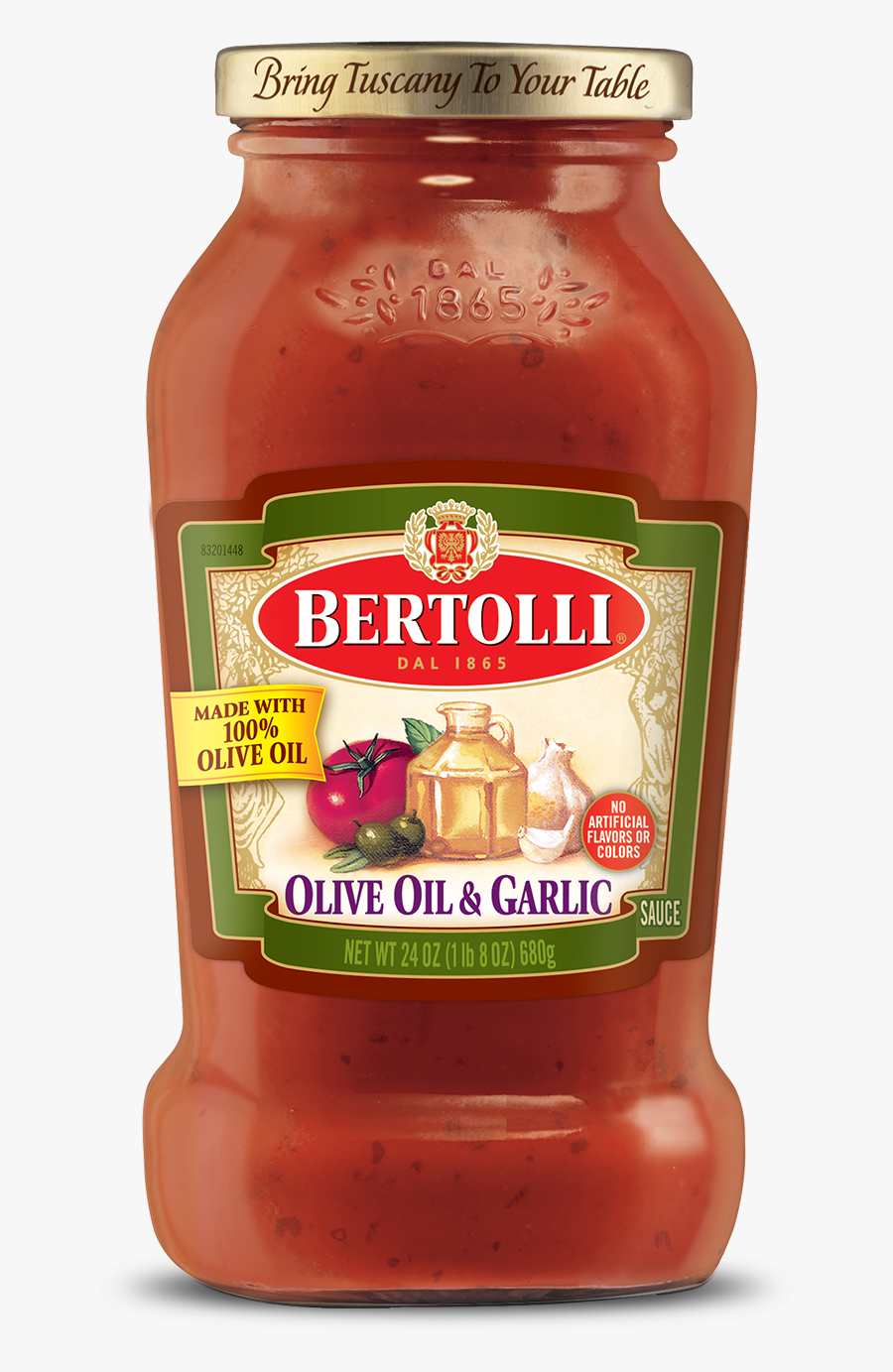 Traditional Red Sauces Bertolli Transparent Background - Bertolli Olive Oil And Garlic, Transparent Clipart