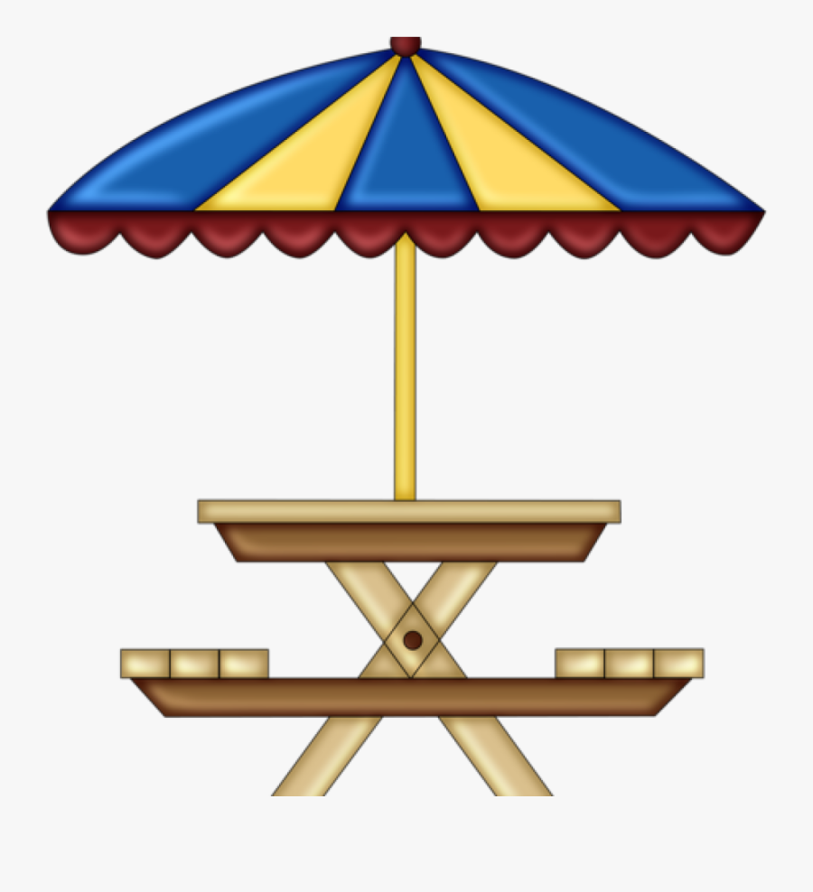 Rainbow Hatenylo Com Ppspicnic - Picnic Table With Umbrella Clipart, Transparent Clipart