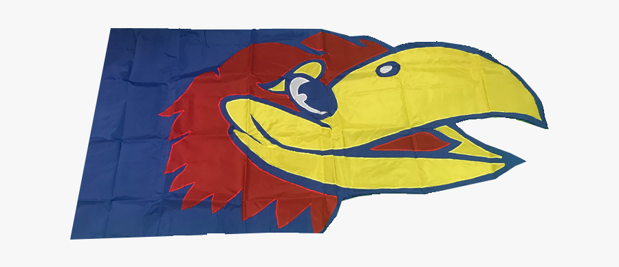 Jayhawk Head Flag - Kansas Jayhawks Logo Png, Transparent Clipart