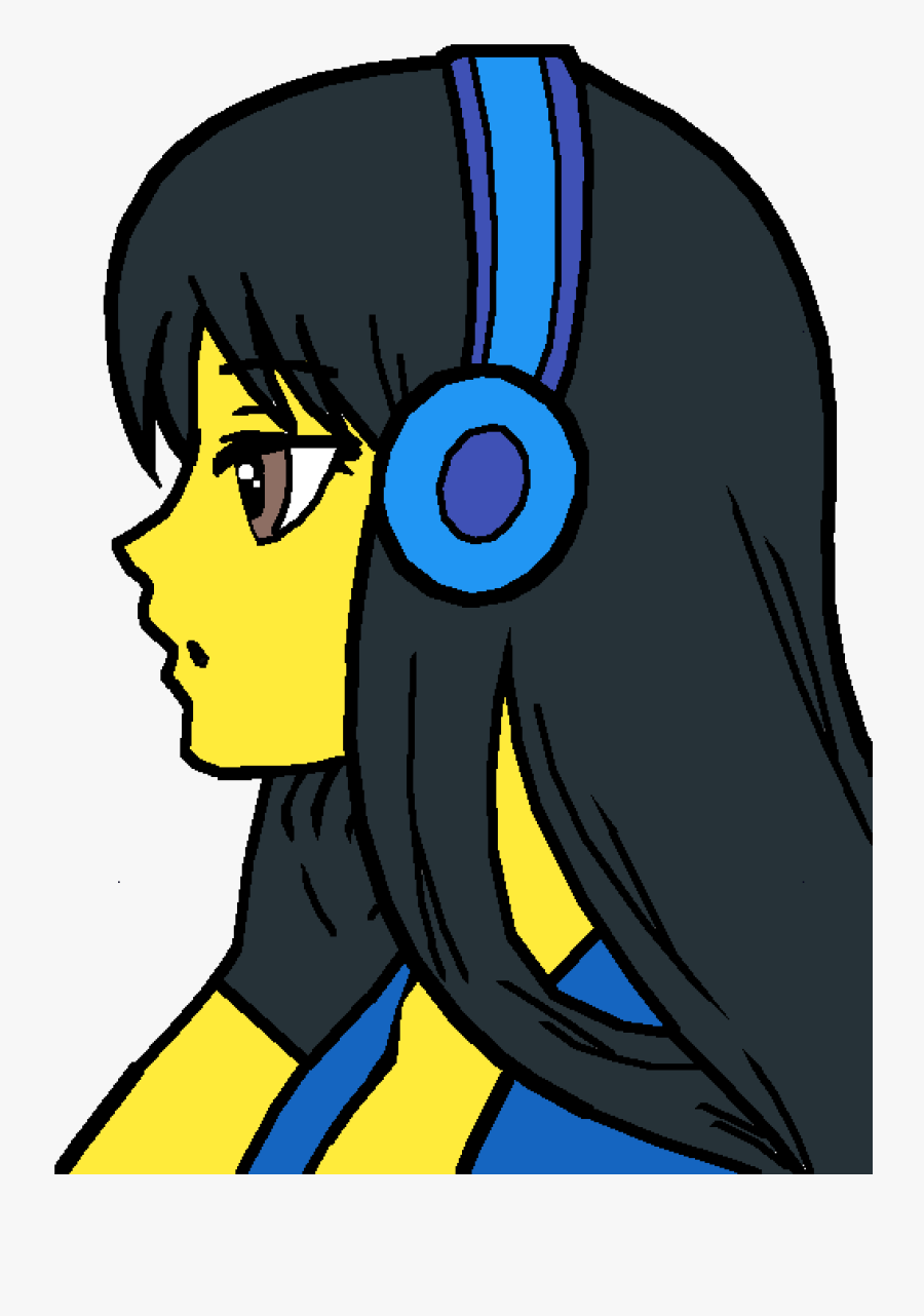 Girl Who Loves Music, Transparent Clipart