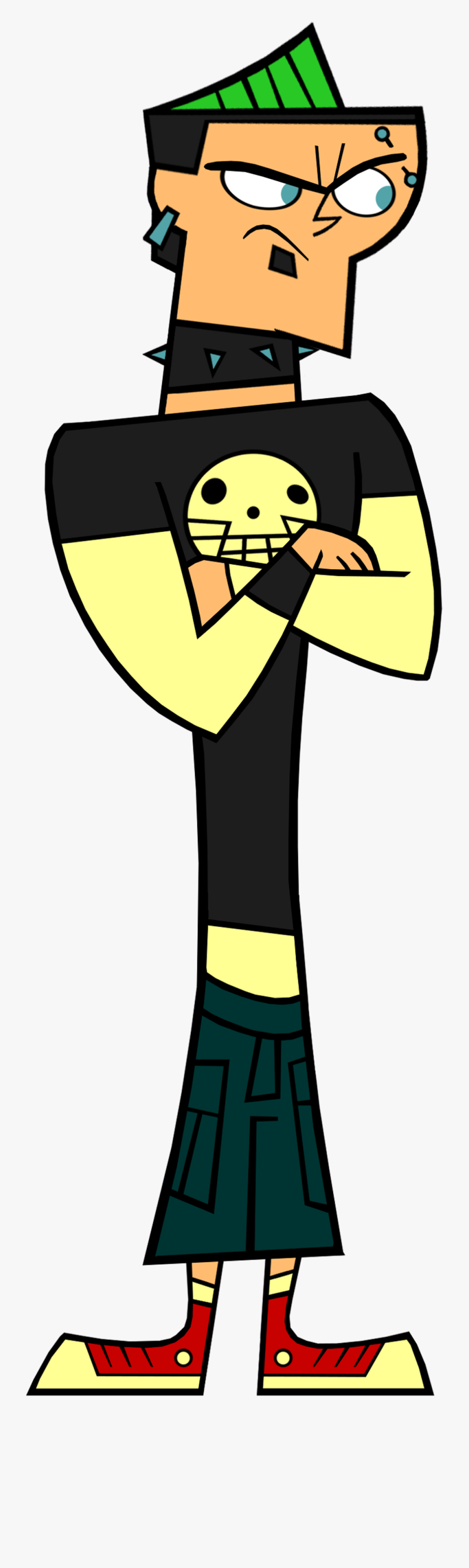 Mad Duncan With Crossed Arms - Total Drama Duncan Poses, Transparent Clipart