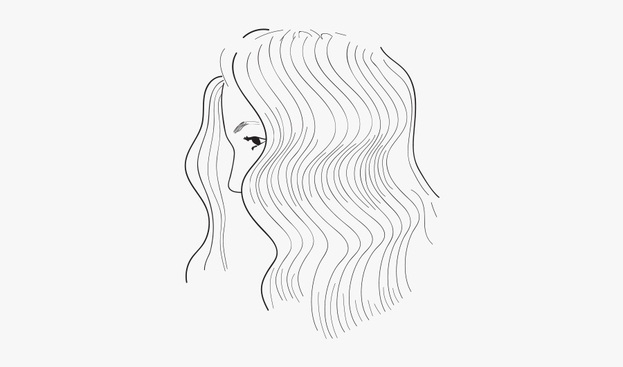 Rich Girl Hair - Sketch, Transparent Clipart