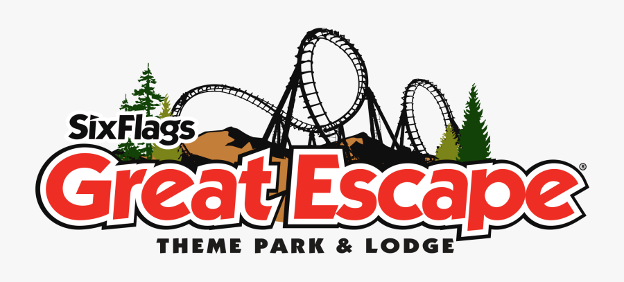 Six Flags Great Escape Theme Park & Lodge Logo - Great Escape, Transparent Clipart