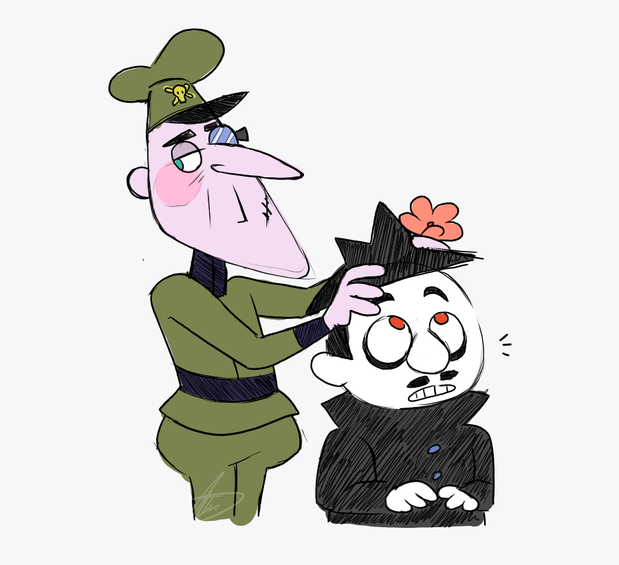 “requested By @gargasexual, Fl Giving Boris A Flower - Cartoon, Transparent Clipart