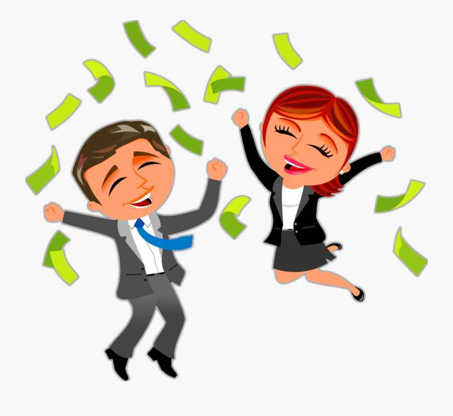 Person With Money Cartoon Clipart , Png Download - Exulting Clipart, Transparent Clipart