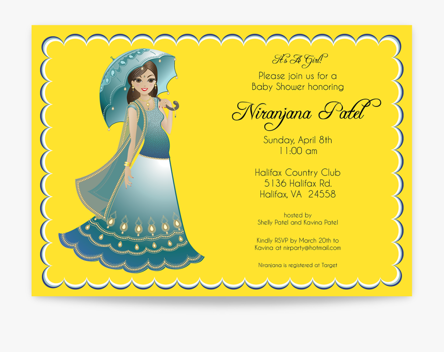 Baby Shower Invitation Card India, Transparent Clipart