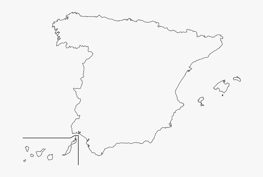 Map Of Outline Map Of Spain With Cities
 Spain Clipart - Spain Outline Map, Transparent Clipart