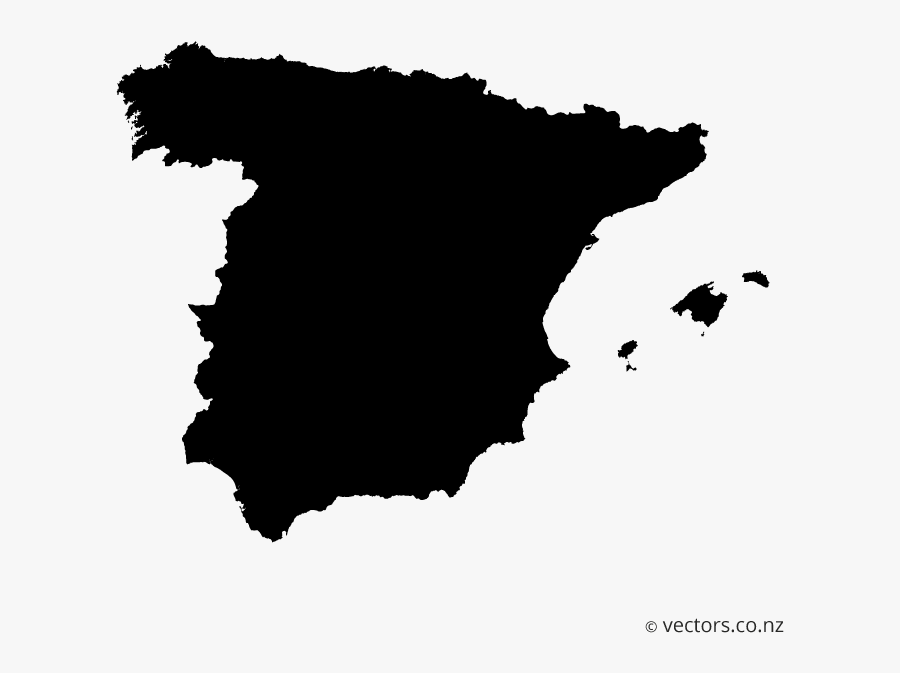 Blank Vector Map Of Spain - Spain Map Vector Png, Transparent Clipart