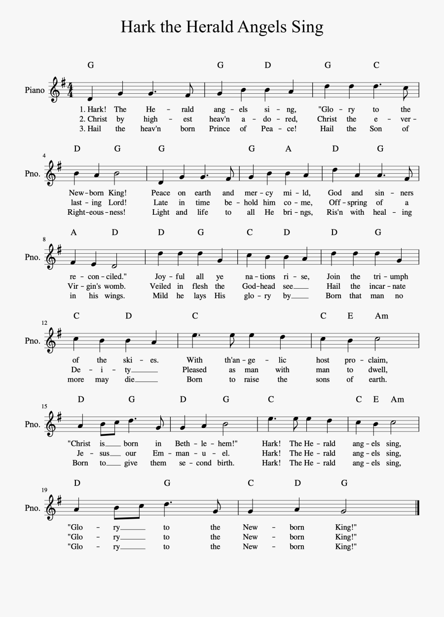 Mastering Christmas Carols On - Sheet Music, Transparent Clipart