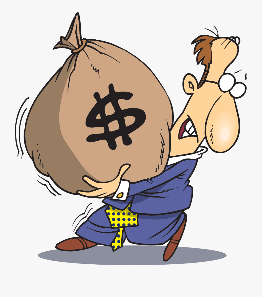 Transparent Stereotypes Clipart - Carrying Bag Of Money, Transparent Clipart