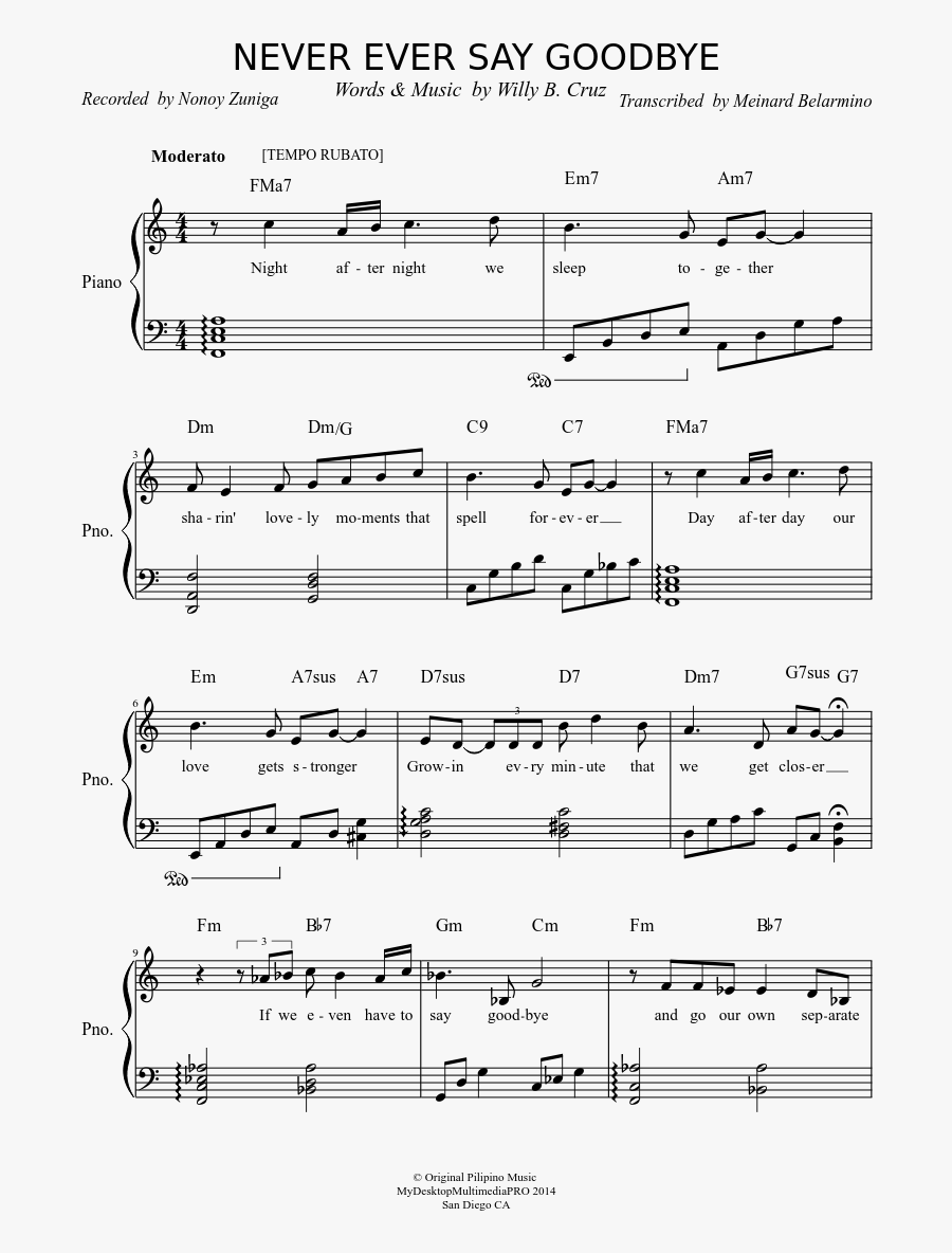 Too Good At Goodbyes Piano Sheet Music - Dj Got Us Falling In Love Again Piano, Transparent Clipart