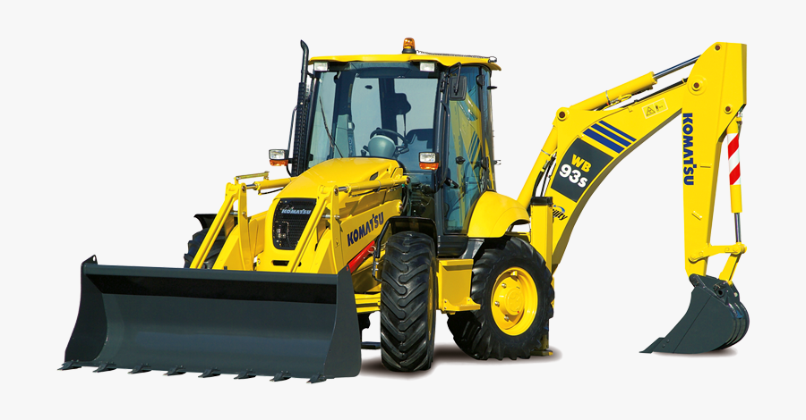 Backhoe Loaders Wbs Transparent Background - Komatsu Backhoe Loader, Transparent Clipart