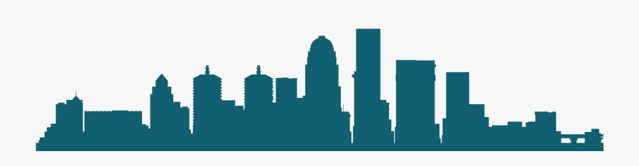 Transparent Footer Png - Louisville Kentucky City Skyline, Transparent Clipart