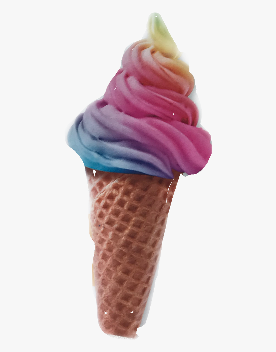 Rainbow Icecream Froyo Freetoedit - Soft Serve Ice Creams, Transparent Clipart