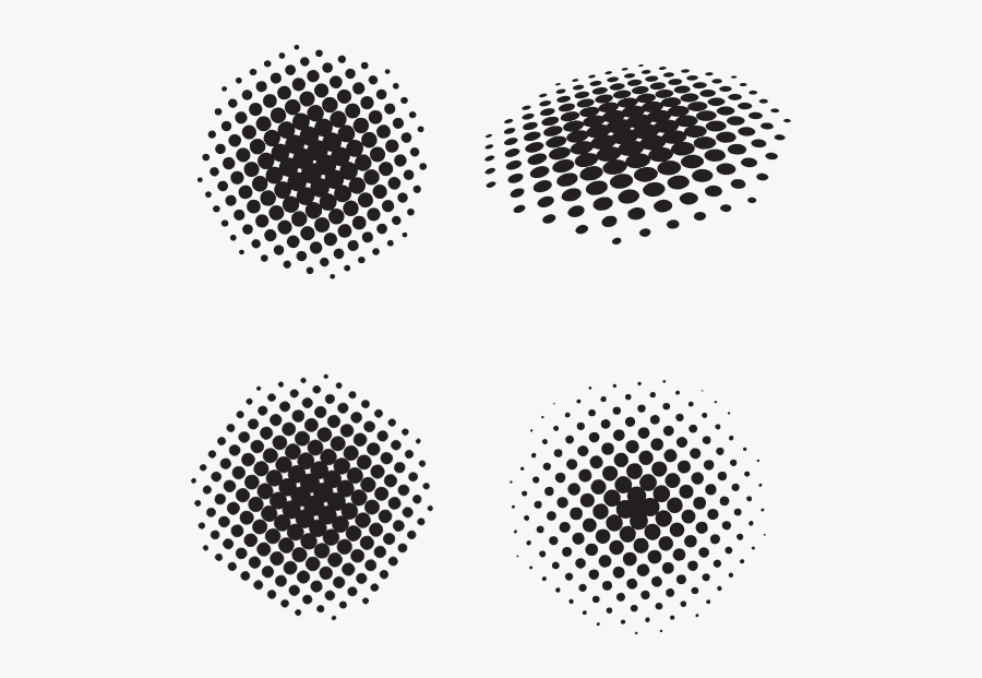 Halftone Elements Silhouette - Halftone Dots Brush Photoshop, Transparent Clipart