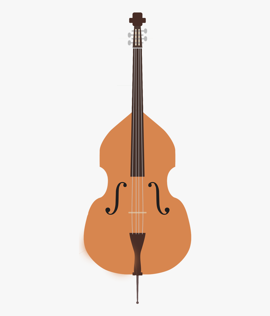 Drawn Violinist Cello Bow - Double Bass, Transparent Clipart